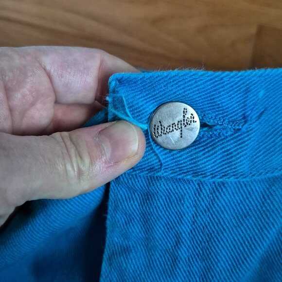 Vintage 100% Cotton Turquoise Wrangler Jeans - Picture 7 of 15